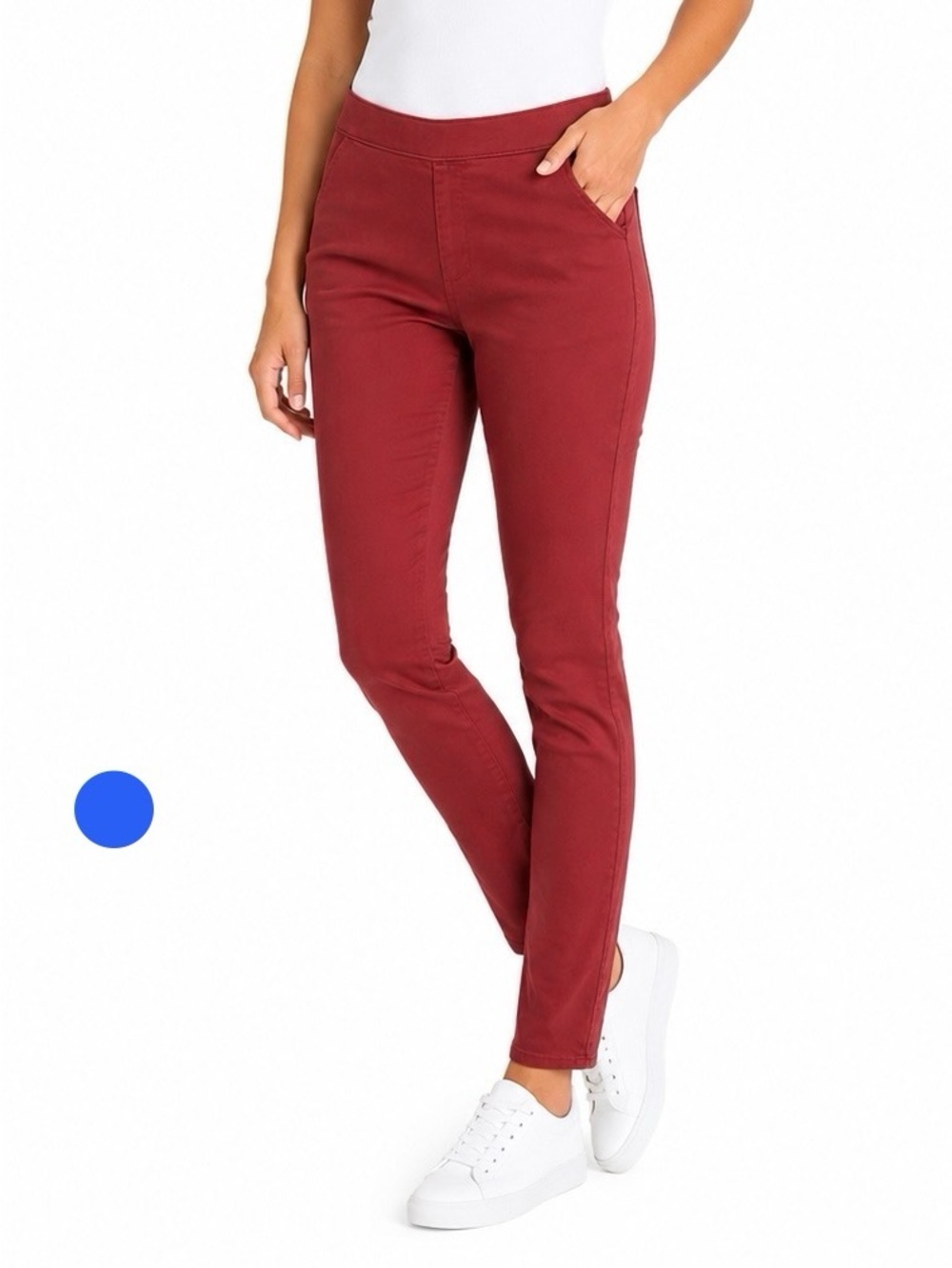 Jennifer Lopez Red Pull-On Skinny Pants Women’s Size 10 Stretch Jeggings